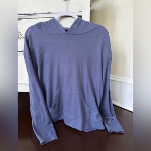 Periwinkle waffle knit hoodie